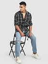 Black Rugged Flannel Overshirt