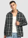 Black Rugged Flannel Overshirt