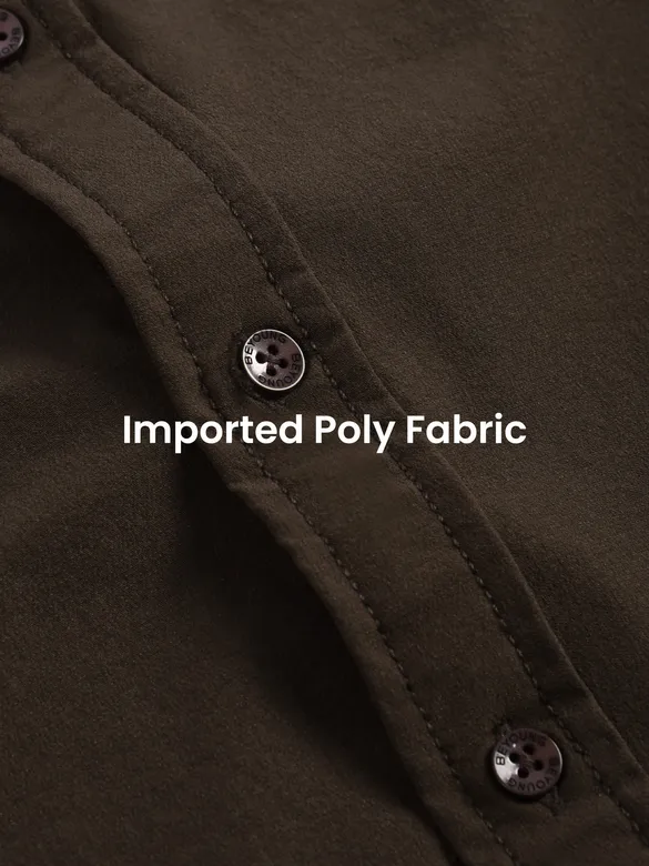 Brown Roll Up Sleeve Shirt