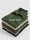 Brown Roll Up Sleeve Shirt