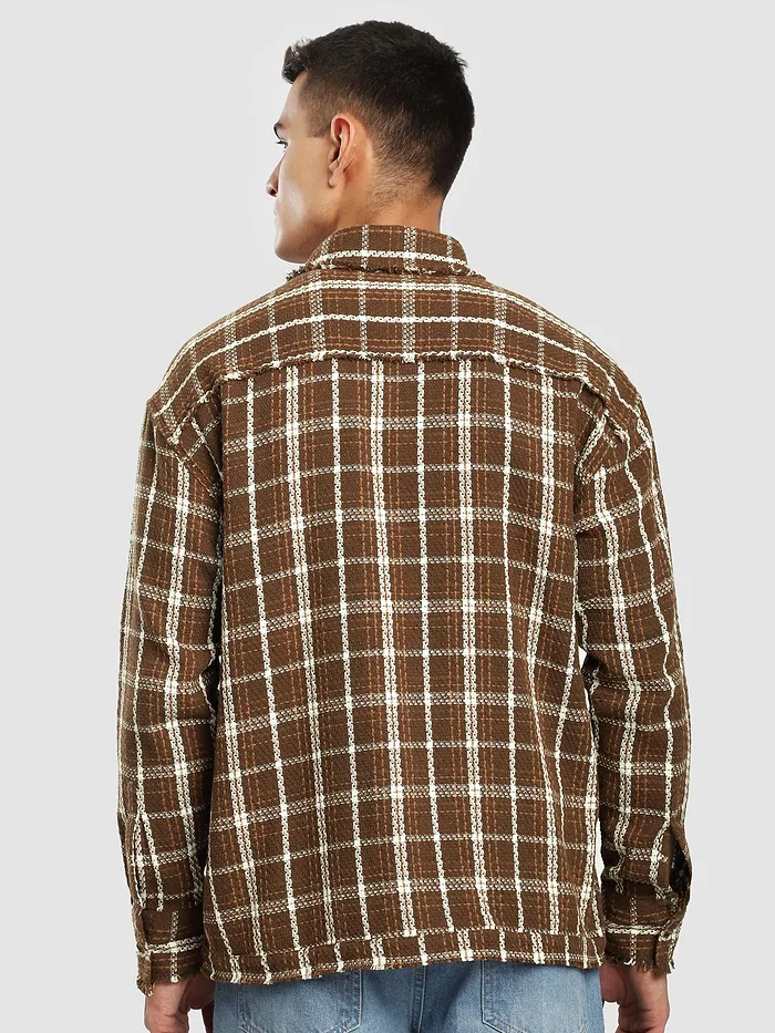 Brown Rugged Flannel Overshirt