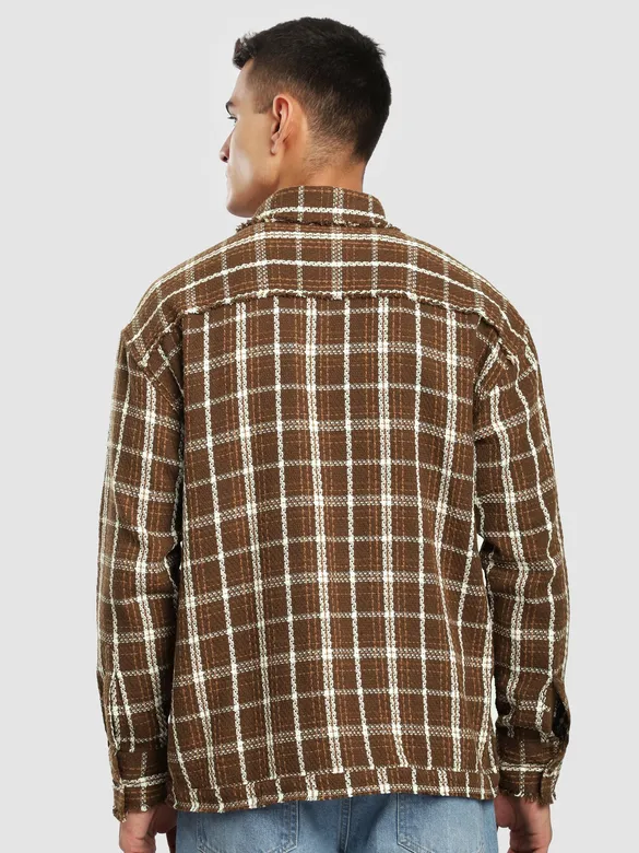 Brown Rugged Flannel Overshirt