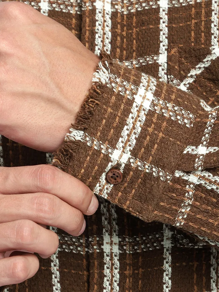 Brown Rugged Flannel Overshirt