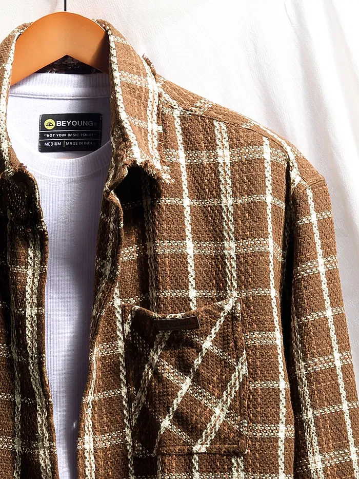 Brown Rugged Flannel Overshirt