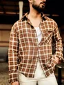 Brown Rugged Flannel Overshirt