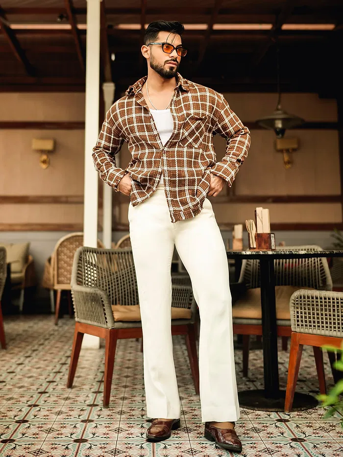 Brown Rugged Flannel Overshirt