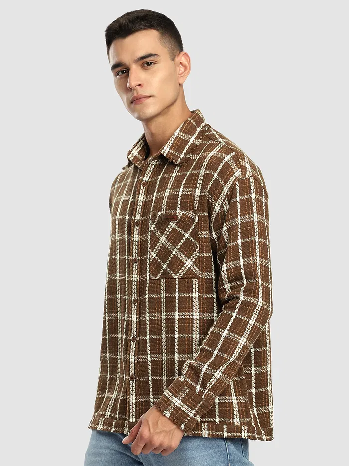 Brown Rugged Flannel Overshirt