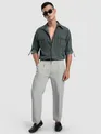Grey Roll Up Sleeve Shirt