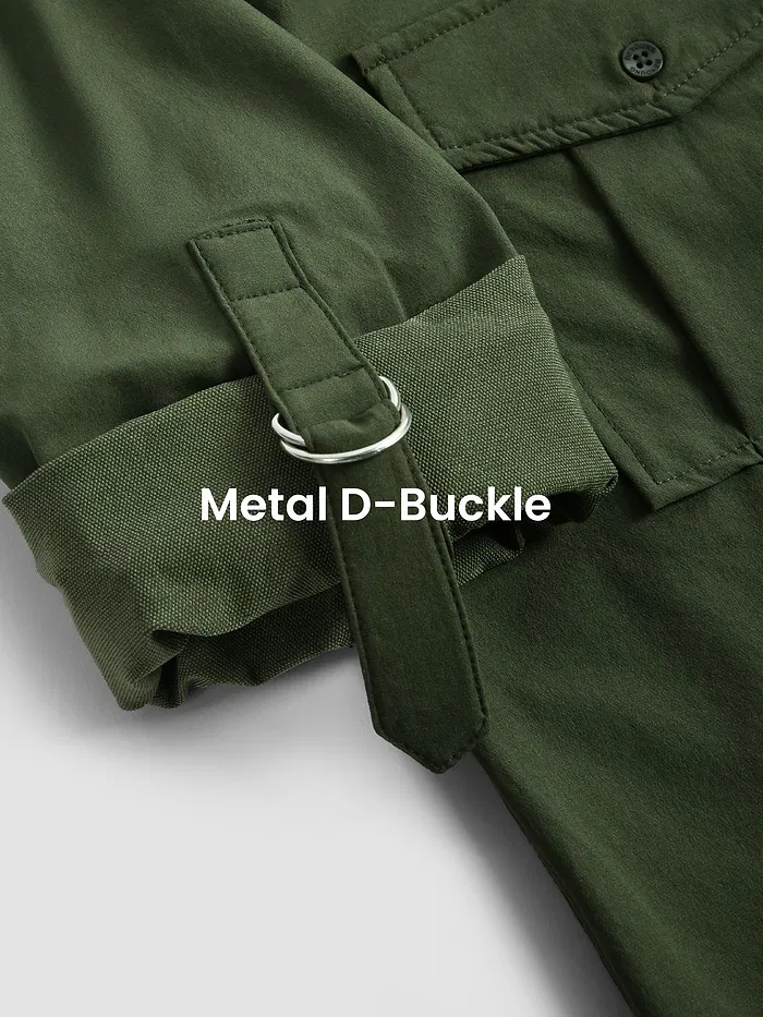 Olive Roll Up Sleeve Shirt