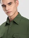 Olive Roll Up Sleeve Shirt