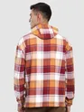 Orange Detachable Hoodie Flannel Shirt