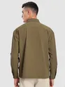 Peanut Brown Roll Up Sleeve Shirt