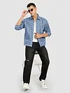 Airforce Blue Color Blast Shacket