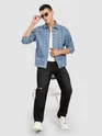 Airforce Blue Color Blast Shacket