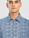 Airforce Blue Color Blast Shacket