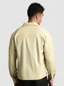 Beige Solid Multipocket Shacket
