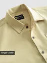 Beige Solid Multipocket Shacket