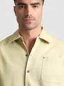 Beige Solid Multipocket Shacket