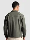 Grey Solid Multipocket Shacket