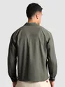 Grey Solid Multipocket Shacket