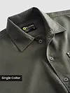 Grey Solid Multipocket Shacket