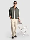 Grey Solid Multipocket Shacket