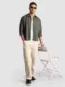 Grey Solid Multipocket Shacket