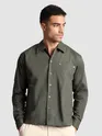 Grey Solid Multipocket Shacket