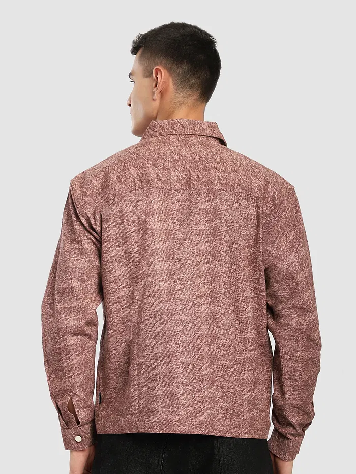 Mauve Color Blast Shacket