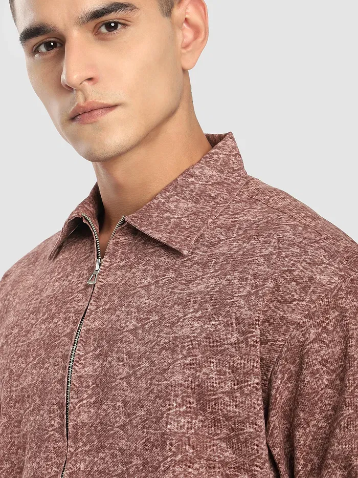 Mauve Color Blast Shacket