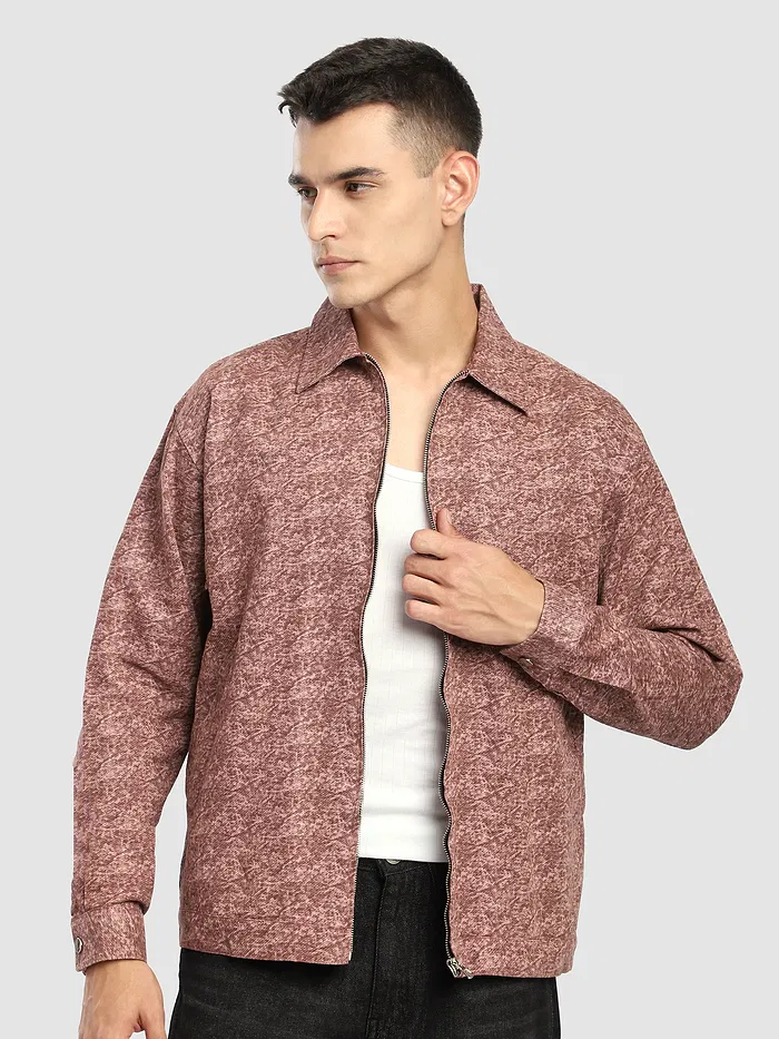 Mauve Color Blast Shacket