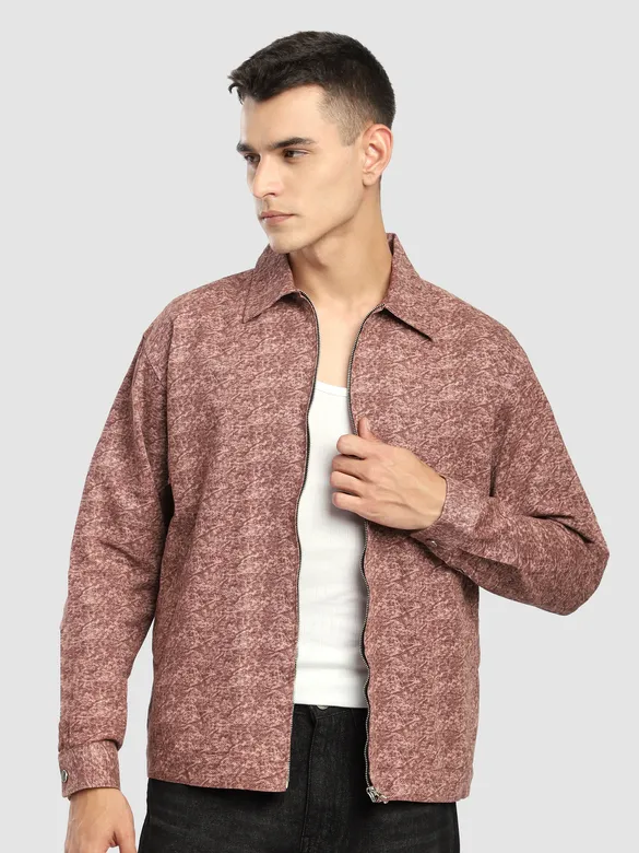 Mauve Color Blast Shacket