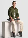 Olive Solid Multipocket Shacket