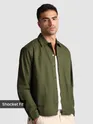 Olive Solid Multipocket Shacket