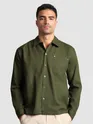 Olive Solid Multipocket Shacket