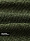 Pale Olive Geometric Textured Corduroy Shirt