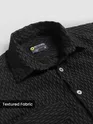 Black Terry Textured Shirt
