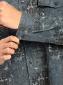 Brown And Blue Abstract Printed Shacket