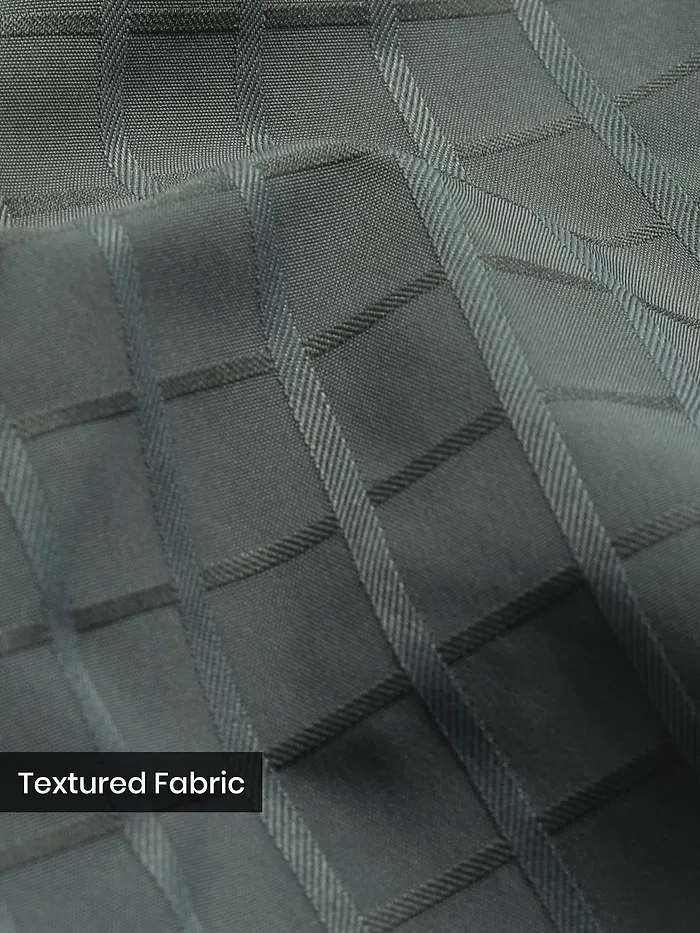 Greyish Green Block Textured Shacket