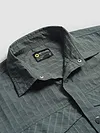 Greyish Green Block Textured Shacket