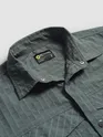 Greyish Green Block Textured Shacket