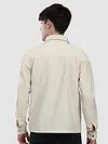 Off White Block Textured Shacket