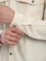 Off White Block Textured Shacket