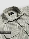 Pale Grey Terry Textured Shirt