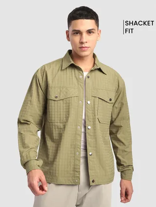 textured shacket for men online, 