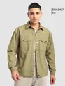 textured shacket for men online, 