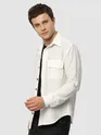 White Terry Textured Shirt