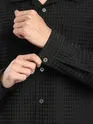 Black Bubble Textured Shacket