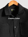 Black Bubble Textured Shacket