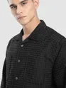 Black Bubble Textured Shacket